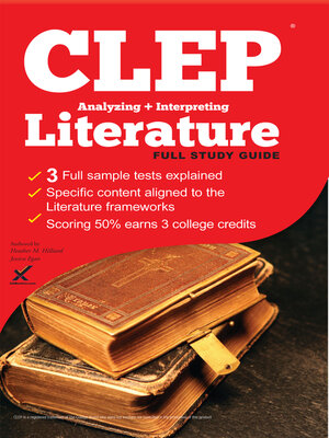 cover image of CLEP Analyzing and Interpreting Literature 2017